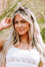 Load image into Gallery viewer, Brown Solid PU Leather Knotted Hair Band
