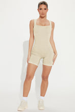 Load image into Gallery viewer, Black Ribbed Square Neck Padded Sports Romper
