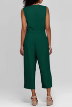 Load image into Gallery viewer, Pink Buttoned Sleeveless Cropped Jumpsuit with Sash

