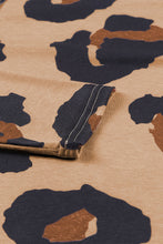 Load image into Gallery viewer, Leopard Pocket Short Sleeve Drawstring Lounge Set
