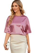 Load image into Gallery viewer, Apricot Chest Pocket Loose Fit Short Sleeve T Shirt
