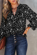 Load image into Gallery viewer, Pink Split Neck Fall Printed Crinkled Blouse
