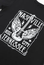 Load image into Gallery viewer, Pink Guitar Slogan Letter Graphic Print Oversized T Shirt
