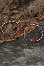 Load image into Gallery viewer, Retro Turquoise Circle C-shaped Earrings
