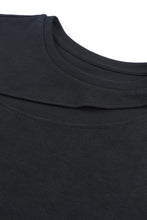 Load image into Gallery viewer, Black Slash Cutout Cap Sleeve T Shirt
