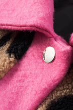 Load image into Gallery viewer, Black Contrast Trimmed Leopard Teddy Shacket
