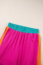 Load image into Gallery viewer, Strawberry Pink Color Block Detail Casual Two-piece Set
