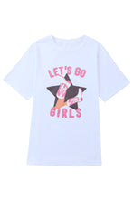Load image into Gallery viewer, White Lets Go Girls Western Graphic Tee
