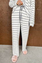 Load image into Gallery viewer, Striped Print Long Sleeve and Pants Pajamas Set
