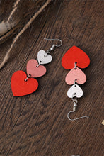 Load image into Gallery viewer, Red Valentines Day Heart Shape Tiered Dangle Earring
