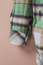 Load image into Gallery viewer, Green Plaid Shacket with Pocket
