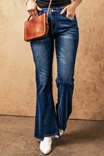Load image into Gallery viewer, Sky Blue Medium Wash High Rise Flare Jeans
