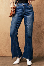 Load image into Gallery viewer, Sky Blue Medium Wash High Rise Flare Jeans
