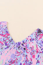 Load image into Gallery viewer, Purple Abstract Floral Print Sleeveless Maxi Dress
