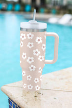 Load image into Gallery viewer, Parchment Floret Print Stainless Tumbler With Lid And Straw 40oz

