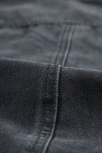 Load image into Gallery viewer, Black Ripped Denim Jacket

