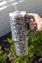 Load image into Gallery viewer, White Leopard Print 40OZ Stainless Steel Portable Cup with Handle
