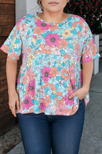 Load image into Gallery viewer, Sky Blue Pocket Short Sleeve Drawstring Lounge Set
