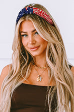 Load image into Gallery viewer, Multicolor American Flag Bow Knot Wide Headband

