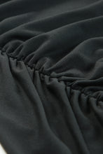 Load image into Gallery viewer, Black One-shoulder Short Sleeve Ruched Bodycon Dress
