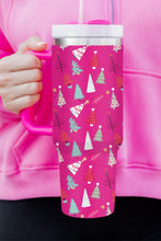Load image into Gallery viewer, Rose Red Cartoon Christmas Tree Printed Thermos Cup 40oz
