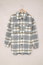 Load image into Gallery viewer, Brown Plaid Print Pocket Women Shacket

