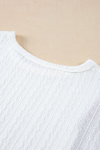 Load image into Gallery viewer, Light Blue Textured Color Block Loose Fit T Shirt
