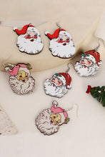 Load image into Gallery viewer, White 3 Pairs Christmas Santa Clause Pendant Hook Earrings
