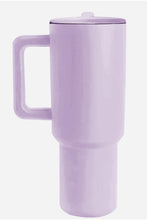 Load image into Gallery viewer, Orchid Petal Frosted Stainless Handle Large Vacuum Cup with Straw 40oz
