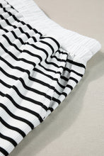 Load image into Gallery viewer, White Stripe Contrast Edge Tee and Shorts Set
