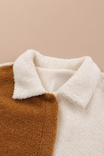 Load image into Gallery viewer, Gray Colorblock Checkered Sherpa Jacket
