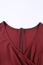 Load image into Gallery viewer, Green Ruffled Sleeve Wrap V Neck Midi Dress
