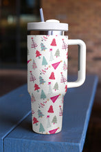 Load image into Gallery viewer, White Cartoon Christmas Tree Printed Thermos Cup 40oz
