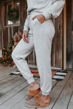 Load image into Gallery viewer, Gray Long Sleeve Pullover and Jogger Pants Lounge Set
