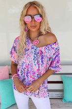 Load image into Gallery viewer, Purple Abstract Floral Print Sleeveless Maxi Dress
