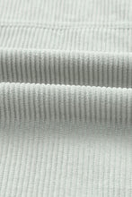 Load image into Gallery viewer, Sky Blue Raw Hem Flap Pockets Cropped Corduroy Jacket
