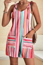 Load image into Gallery viewer, Black Adjustable Straps Pocketed Textured Romper
