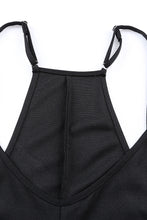 Load image into Gallery viewer, Black Pocketed Adjustable Spaghetti Strap Straight Leg Jumpsuit
