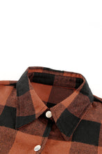 Load image into Gallery viewer, Red Turn-down Collar Plaid Shirt Coat
