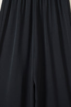 Load image into Gallery viewer, Black Smocked Sleeveless Wide Leg Jumpsuit with Pockets
