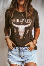 Load image into Gallery viewer, Brown WILD FREE Animal Graphic Tee
