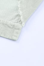 Load image into Gallery viewer, Sky Blue Raw Hem Flap Pockets Cropped Corduroy Jacket
