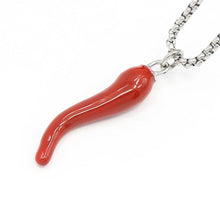 Load image into Gallery viewer, Red horn with chain

