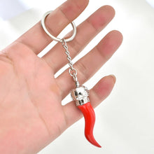 Load image into Gallery viewer, Italian horn keychain
