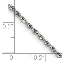 Load image into Gallery viewer, STAILNLESS STEEL  Solid Rope Chain
